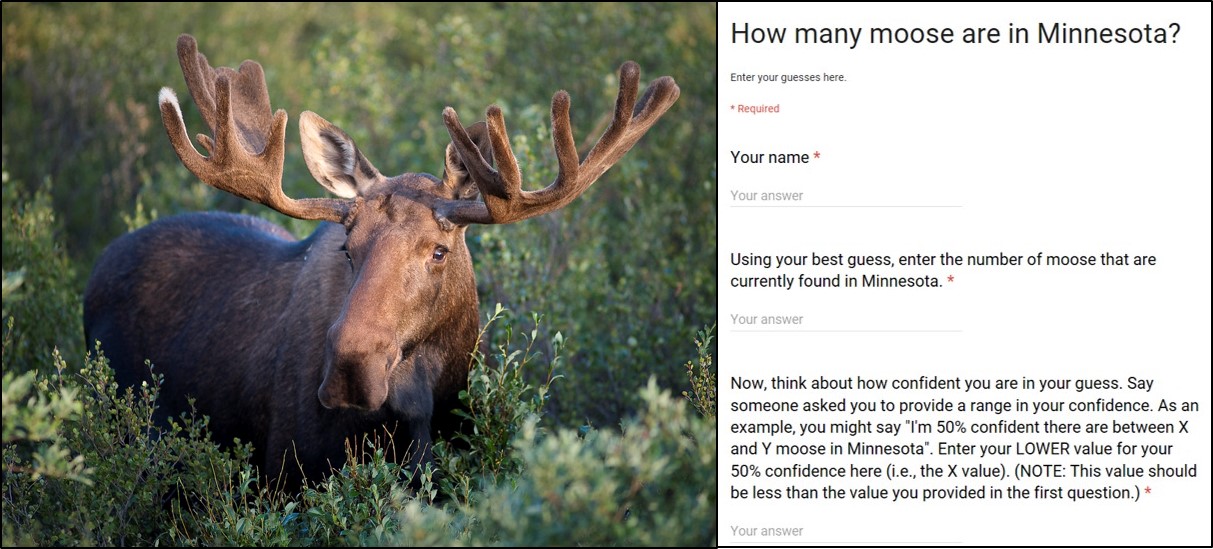 Google Form for students to enter their moose data (photo: Denali National Park and Preserve).
